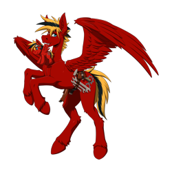 Size: 1400x1400 | Tagged: safe, artist:twotail813, oc, oc only, oc:gear, pegasus, pony, 2022 community collab, derpibooru community collaboration, ear fluff, eyebrows, eyebrows visible through hair, grin, hammer, looking at you, male, plushie, simple background, smiling, smiling at you, solo, spread wings, stallion, tools, transparent background, unshorn fetlocks, wings, wrench