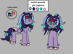 Size: 1313x967 | Tagged: safe, artist:ask-luciavampire, oc, oc only, oc:marble emerald, pegasus, pony, ask ponys gamer club, tumblr