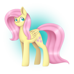 Size: 1280x1280 | Tagged: safe, artist:bloodyartwork, fluttershy, pegasus, pony, g4, female, mare, signature, simple background, solo, transparent background