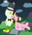 Size: 2584x2784 | Tagged: safe, artist:wrath-marionphauna, oc, oc only, oc:color breezie, oc:gaston, griffon, pony, unicorn, best friends, bowtie, digital art, hat, high res, hug, monocle, night, winghug, wings