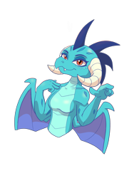 Size: 3000x4000 | Tagged: safe, artist:chedx, princess ember, dragon, g4, breasts, busty princess ember, dragoness, featureless breasts, female, lizard breasts, looking at you, pointing at you, simple background, smiling, solo, stupid sexy princess ember, transparent background