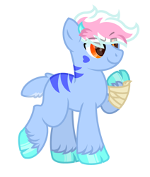 Size: 2200x2600 | Tagged: safe, artist:ponkus, oc, oc only, oc:bandy (ponkus), deer, deer pony, hybrid, original species, pony, 2022 community collab, derpibooru community collaboration, bandage, cloven hooves, cute, deer tail, high res, horns, nonbinary, short tail, simple background, solo, stripes, tail, transparent background