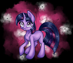 Size: 700x600 | Tagged: safe, artist:avonir, twilight sparkle, pony, unicorn, g4, abstract background, female, mare, solo, unicorn twilight