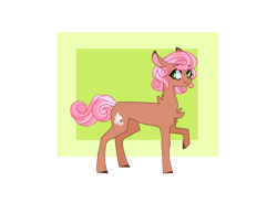 Size: 1041x768 | Tagged: safe, artist:enifersuch, oc, oc only, earth pony, pony, chest fluff, earth pony oc, offspring, parent:cheese sandwich, parent:pinkie pie, parents:cheesepie, raised hoof, simple background, smiling, solo, transparent background