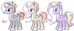 Size: 2544x1076 | Tagged: safe, artist:khimi-chan, oc, oc only, alicorn, pony, alicorn oc, female, horn, mare, multicolored hair, rainbow hair, simple background, smiling, transparent background, wings