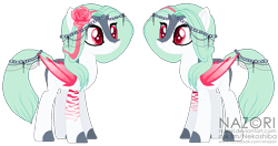 Size: 795x421 | Tagged: safe, artist:nazori, oc, oc only, bat pony, pony, base used, bat pony oc, bat wings, choker, duo, floral head wreath, flower, rose, simple background, transparent background, wings