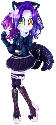 Size: 500x1116 | Tagged: safe, artist:gihhbloonde, oc, oc only, equestria girls, g4, base used, clothes, female, heterochromia, high heels, shoes, simple background, skirt, smiling, solo, transparent background