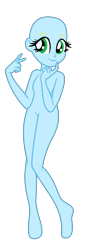 Size: 400x1152 | Tagged: safe, artist:gihhbloonde, oc, oc only, human, equestria girls, g4, bald, base, eyelashes, female, simple background, smiling, solo, white background