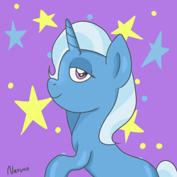 Size: 1024x1024 | Tagged: safe, artist:wrath-marionphauna, trixie, pony, unicorn, g4, bedroom eyes, digital art, smiling, solo