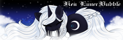 Size: 1500x500 | Tagged: safe, artist:ladylunerbubble, oc, pony, unicorn, solo