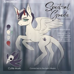 Size: 1200x1200 | Tagged: safe, artist:lunarlacepony, oc, oc:spectral guede, draconequus, reference sheet, solo