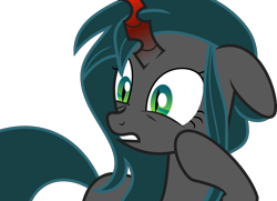 Size: 5759x4165 | Tagged: safe, artist:shootingstarsentry, oc, oc:nightshade (digimonlover101), changepony, hybrid, pony, absurd resolution, female, floppy ears, interspecies offspring, offspring, parent:king sombra, parent:queen chrysalis, parents:chrysombra, simple background, solo, transparent background, vector