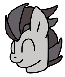 Size: 840x1000 | Tagged: safe, artist:jadeharmony, oc, oc only, oc:keith (ice1517), earth pony, pony, icey-verse, bust, eyes closed, magical gay spawn, male, offspring, parent:button mash, parent:rumble, parents:rumblemash, simple background, solo, stallion, transparent background