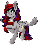 Size: 127x148 | Tagged: safe, artist:ak4neh, oc, oc only, oc:evening prose, pegasus, pony, animated, book, female, flapping wings, freckles, gif, jewelry, mare, necklace, pearl necklace, pixel art, simple background, solo, transparent background, wings