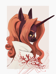 Size: 1200x1562 | Tagged: safe, artist:weird--fish, oc, oc only, oc:wormhole, pony, unicorn, bust, clothes, female, glasses, portrait, profile, smiling, solo
