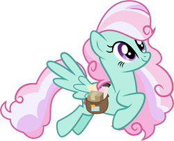 Size: 5788x4685 | Tagged: safe, artist:shootingstarsentry, oc, oc:lilypad, pegasus, pony, absurd resolution, bag, female, mare, offspring, parent:doctor caballeron, parent:fluttershy, parents:caballershy, saddle bag, simple background, solo, transparent background, vector