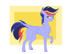 Size: 1041x768 | Tagged: safe, artist:enifersuch, oc, oc only, pegasus, pony, chest fluff, colored hooves, grin, male, offspring, parent:rainbow dash, parent:soarin', parents:soarindash, pegasus oc, simple background, smiling, solo, stallion, transparent background, wings