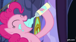 Size: 640x360 | Tagged: safe, screencap, pinkie pie, earth pony, pony, every little thing she does, g4, season 6, ^^, animated, eyes closed, female, gif, gifs.com, grin, mare, smiling, solo, twilight's castle