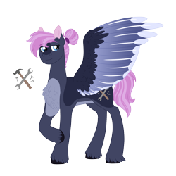 Size: 4000x4000 | Tagged: safe, artist:queenderpyturtle, oc, oc:wonderstruck, pegasus, pony, absurd resolution, colored wings, female, mare, multicolored wings, simple background, solo, transparent background, wings