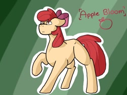 Size: 512x384 | Tagged: safe, artist:unknownfilters, apple bloom, earth pony, pony, g4, female, filly, solo