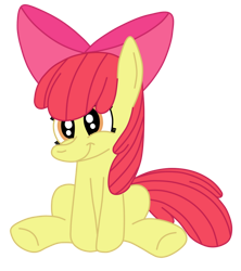 Size: 1024x1153 | Tagged: safe, artist:squipycheetah, apple bloom, earth pony, pony, g4, female, filly, simple background, smiling, solo, transparent background