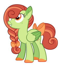 Size: 1500x1600 | Tagged: safe, artist:strawberry-spritz, oc, pegasus, pony, base used, bow, colored hooves, female, freckles, mare, offspring, parent:big macintosh, parent:fluttershy, parents:fluttermac, simple background, solo, tail, tail bow, transparent background