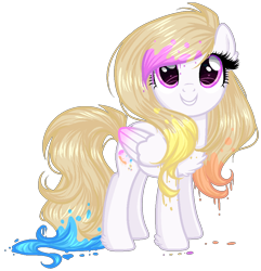 Size: 924x958 | Tagged: safe, artist:gihhbloonde, oc, oc only, pegasus, pony, base used, chest fluff, eyelashes, female, grin, mare, paint, pegasus oc, simple background, smiling, solo, transparent background, wings