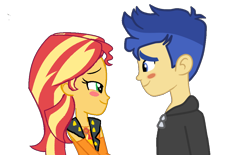 Size: 1000x620 | Tagged: safe, artist:cartoonmasterv3, flash sentry, sunset shimmer, equestria girls, g4, female, male, ship:flashimmer, shipping, simple background, straight, transparent background