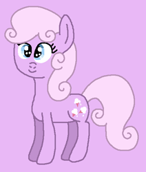Size: 465x548 | Tagged: safe, artist:brobbol, baby lickety-split, earth pony, pony, g1, g4, baby, baby licketybetes, baby pony, cute, female, filly, g1 to g4, generation leap, lilac background, ms paint, paint.net, simple background, smiling, solo