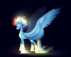 Size: 1024x819 | Tagged: safe, artist:buvanybu, rainbow dash, pegasus, pony, g4, slender, solo, thin