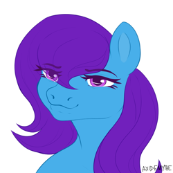 Size: 2500x2500 | Tagged: safe, artist:axidemythe, oc, oc only, pony, bust, commission, high res, looking at you, portrait, sketch, smiling, smiling at you, solo