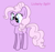 Size: 906x851 | Tagged: safe, artist:piggythebiker689, lickety-split, earth pony, pony, g1, g4, blue eyes, cute, female, g1 licketybetes, g1 to g4, generation leap, lilac background, mare, pink text, simple background, smiling, solo, text, wrong eye color