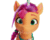 Size: 1000x800 | Tagged: safe, edit, edited screencap, screencap, sunny starscout, earth pony, pony, g5, my little pony: a new generation, animated, bag, braid, bust, cute, eyebrows, fake horn, female, fit right in (g5), gif, green eyes, loop, mare, satchel, simple background, smiling, solo, sunnybetes, white background, wiggle