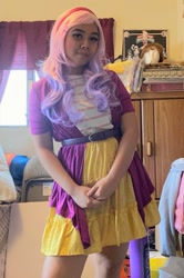 Size: 885x1335 | Tagged: safe, artist:aqoursplay, sweetie belle, human, equestria girls, g4, clothes, cosplay, costume, irl, irl human, photo, solo