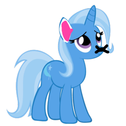 Size: 445x445 | Tagged: safe, artist:jharring14, trixie, pony, unicorn, g4, female, full body, horn, looking up, mare, purple eyes, simple background, solo, standing, tail, transparent background, two toned mane, two toned tail