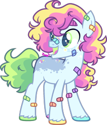 Size: 1198x1403 | Tagged: safe, artist:kurosawakuro, oc, earth pony, pony, magical lesbian spawn, male, offspring, parent:coconut cream, parent:toola roola, simple background, solo, teenager, transparent background