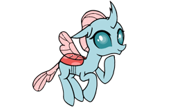 Size: 1920x1200 | Tagged: safe, artist:nitlynjane, budge studios, edit, edited screencap, screencap, ocellus, changedling, changeling, g4, my little pony color by magic, curious, cute, diaocelles, female, flying, insect wings, looking at something, simple background, solo, tail, transparent background, transparent hair, transparent mane, transparent tail, transparent wings, wings