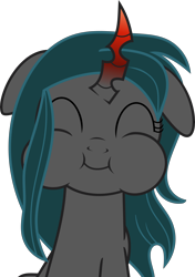 Size: 4614x6559 | Tagged: safe, artist:shootingstarsentry, oc, oc:nightshade (digimonlover101), changepony, hybrid, absurd resolution, cute, floppy ears, interspecies offspring, offspring, parent:king sombra, parent:queen chrysalis, parents:chrysombra, puffy cheeks, simple background, solo, transparent background, vector
