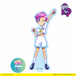 Size: 4206x4206 | Tagged: safe, scootaloo, equestria girls, g4, japanese, looking at you, obtrusive watermark, one eye closed, sailor moon (series), smiling, smiling at you, watermark, wink, winking at you
