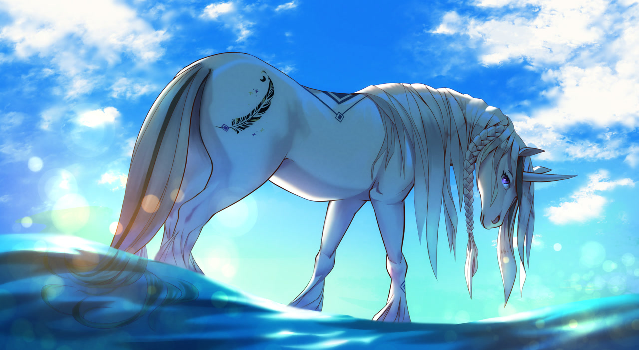 2767660 - safe, artist:jotun22, oc, oc:chloe white, horse, unicorn, female,  hoers, mare, solo - Derpibooru