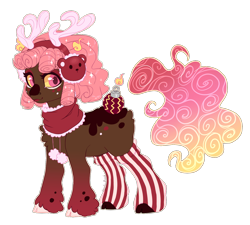 Size: 1376x1238 | Tagged: safe, artist:shady-bush, oc, deer, deer pony, earth pony, original species, pony, scented pony, closed species, female, simple background, solo, transparent background