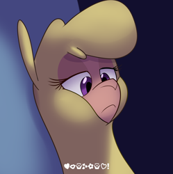 Size: 1527x1536 | Tagged: safe, artist:hitsuji, paprika (tfh), alpaca, them's fightin' herds, community related, male, meme, pathetic, reaction image, solo, style emulation, the simpsons, tired eyes, wingdings