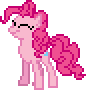 Size: 88x90 | Tagged: safe, artist:deathpwny, pinkie pie, earth pony, pony, g4, party of one, animated, dancing, desktop ponies, gif, pixel art, smiling, solo, sprite