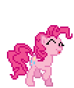 Size: 106x126 | Tagged: safe, artist:deathpwny, pinkie pie, earth pony, pony, g4, animated, desktop ponies, excited, gif, pixel art, simple background, solo, sprite, transparent background