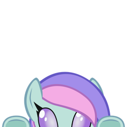 Size: 894x894 | Tagged: safe, artist:ace play, oc, oc only, oc:blissy, changedling, changeling, commission, cute, disguise, disguised changeling, mrkat7214's "i see you" pony, peeking, simple background, solo, transparent background, ych result