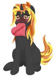 Size: 1848x2522 | Tagged: safe, artist:melody joy, oc, oc only, oc:java, pony, unicorn, 2022 community collab, derpibooru community collaboration, :3, blushing, cute, female, heart, horn, mare, simple background, sitting, solo, transparent background, unicorn oc