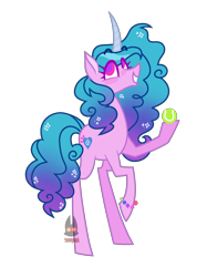Size: 1280x1707 | Tagged: safe, artist:sonyakiii, izzy moonbow, pony, unicorn, g5, my little pony: a new generation, ball, female, mare, solo, tennis ball