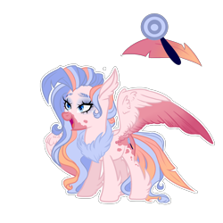 Size: 2500x2500 | Tagged: safe, artist:just-silvushka, oc, oc only, hybrid, pony, base used, chest fluff, eyelashes, female, high res, interspecies offspring, magical lesbian spawn, mare, offspring, parent:pinkie pie, parent:princess skystar, parents:skypie, simple background, smiling, solo, transparent background, wings