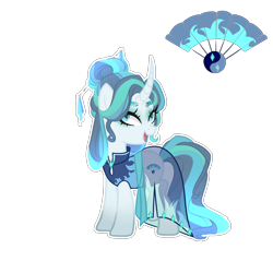 Size: 2500x2500 | Tagged: safe, artist:just-silvushka, oc, oc only, pony, unicorn, base used, clothes, dress, eyelashes, eyeshadow, fan, female, high res, horn, magical lesbian spawn, makeup, mare, offspring, parent:mistmane, parent:rarity, see-through, simple background, smiling, solo, transparent background, unicorn oc