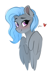 Size: 2407x3225 | Tagged: safe, artist:vetta, oc, oc only, pegasus, pony, heart, high res, simple background, solo, white background